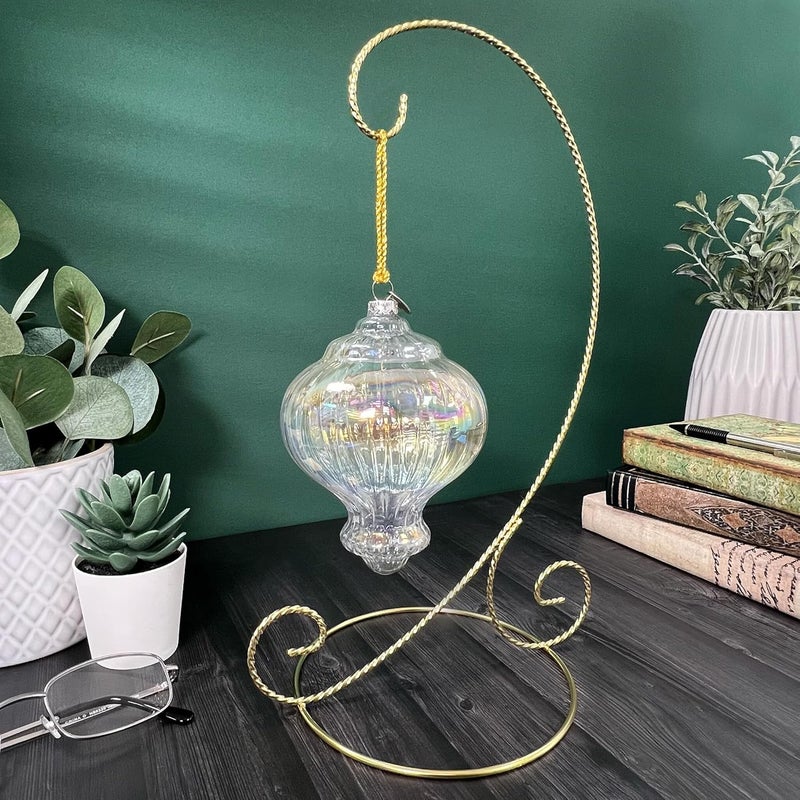 Bard's Twisted Gold-toned Ornament Stand, Large, 12.25" H x 5.5" W x 7.5" D, Pack of 2 - Image 2