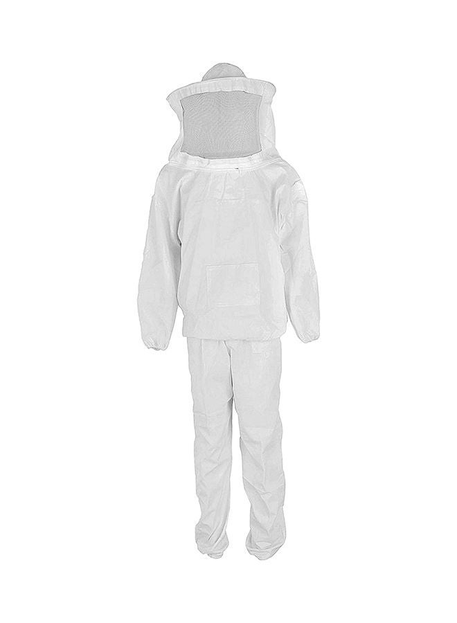 NIBEMINENT Beekeeping Suit With Hood White/Clear - Image 1