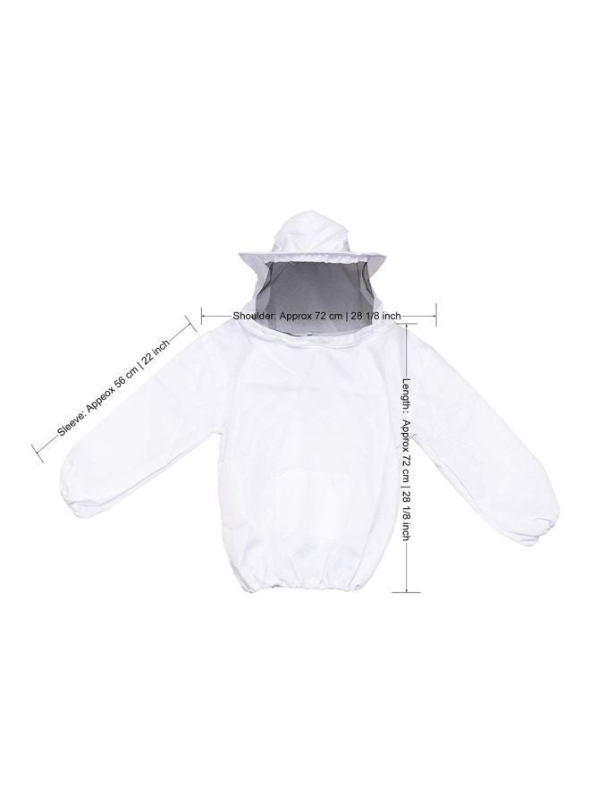 NIBEMINENT Beekeeping Suit With Hood White/Clear - Image 2