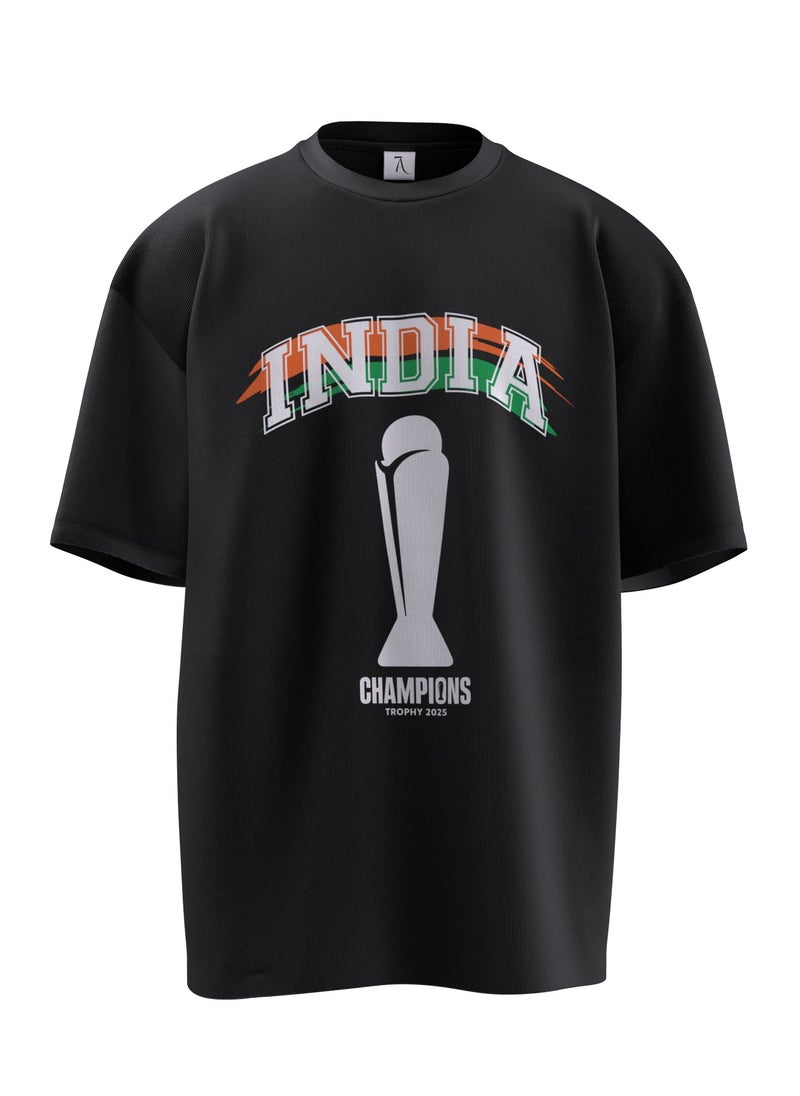 7 AURAS INDIA Cricket Fan Tee (Champions Trophy Collection)  - Image 1