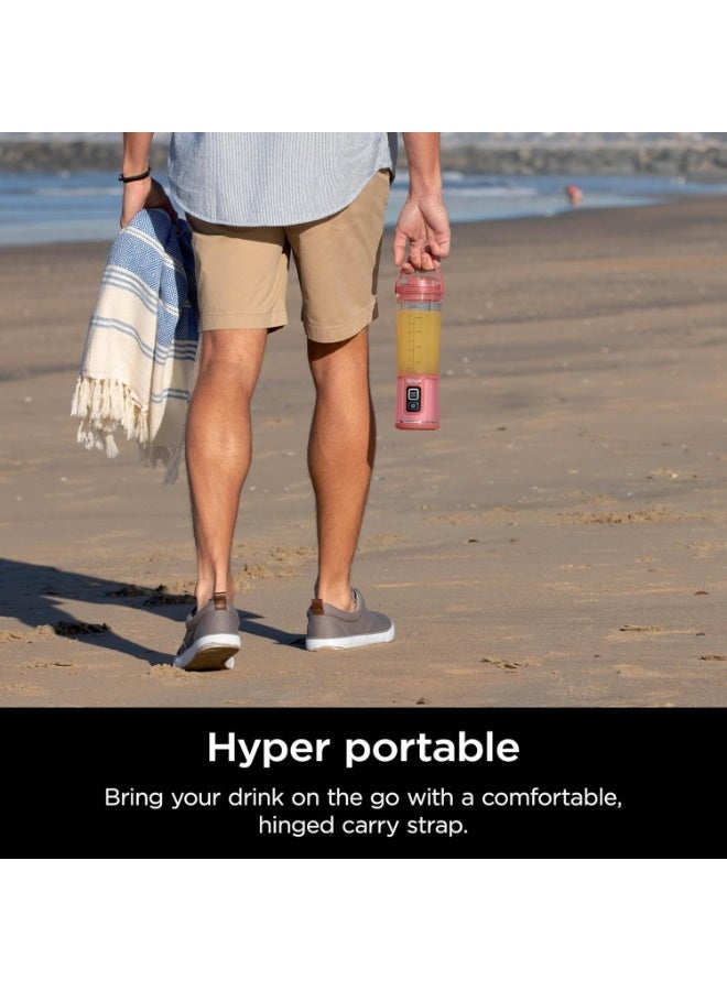 Ninja Blast Portable Blender 18oz - Cordless Personal Smoothie Maker & Shaker - USB-C Rechargeable Leakproof Mixer for Shakes, Juices & Protein - Red Clay, BC151RY - Image 4