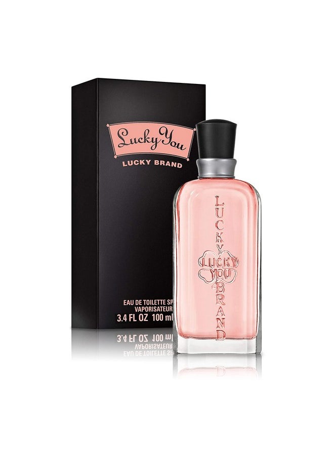 LUCKY BRAND - Lucky You Perfume for Women, Eau De Toilette Day or Night Spray with Fresh Flower Citrus Scent, 3.4 fl oz - Image 1