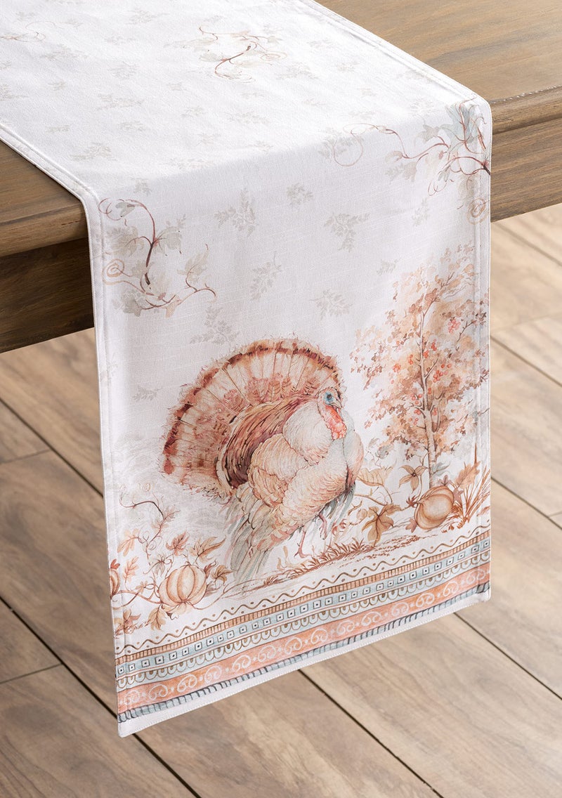 Maison d' Hermine Table Runner 100% Cotton 14.50Inch x 72Inch Decorative Table Runners  Dining  Kitchen  Parties & Camping  Giving Thanks (Double Layer) - Thanksgiving/Christmas - Image 5