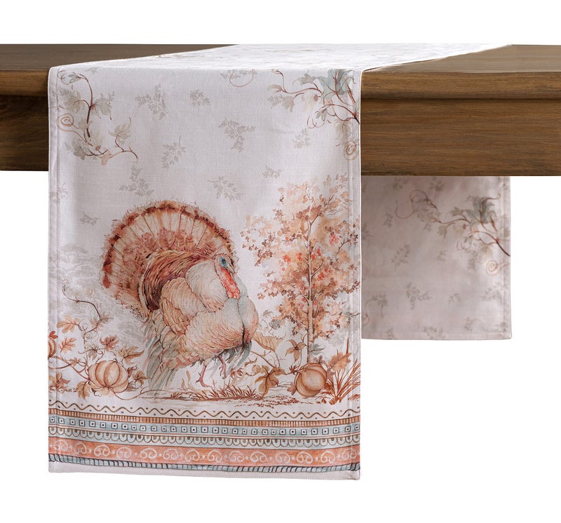 Maison d' Hermine Table Runner 100% Cotton 14.50Inch x 72Inch Decorative Table Runners  Dining  Kitchen  Parties & Camping  Giving Thanks (Double Layer) - Thanksgiving/Christmas - Image 1