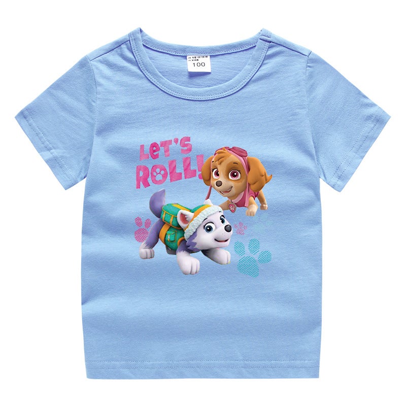 2023 New Children'S Wear Wang Wang Team Children'S Summer Short-Sleeved T-Shirt Girls' Base Shirt Baby Half-Sleeved T-Shirt Children'S Top - Image 2