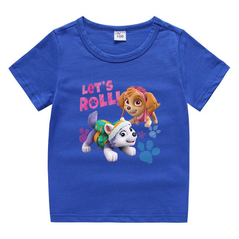 2023 New Children'S Wear Wang Wang Team Children'S Summer Short-Sleeved T-Shirt Girls' Base Shirt Baby Half-Sleeved T-Shirt Children'S Top - Image 1