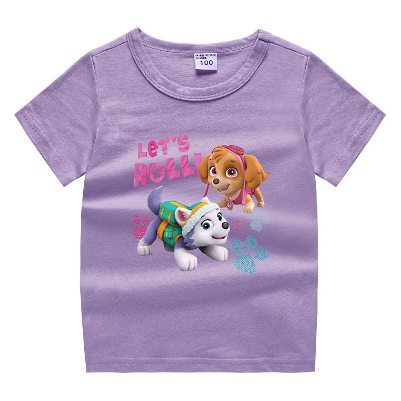 2023 New Children'S Wear Wang Wang Team Children'S Summer Short-Sleeved T-Shirt Girls' Base Shirt Baby Half-Sleeved T-Shirt Children'S Top - Image 5
