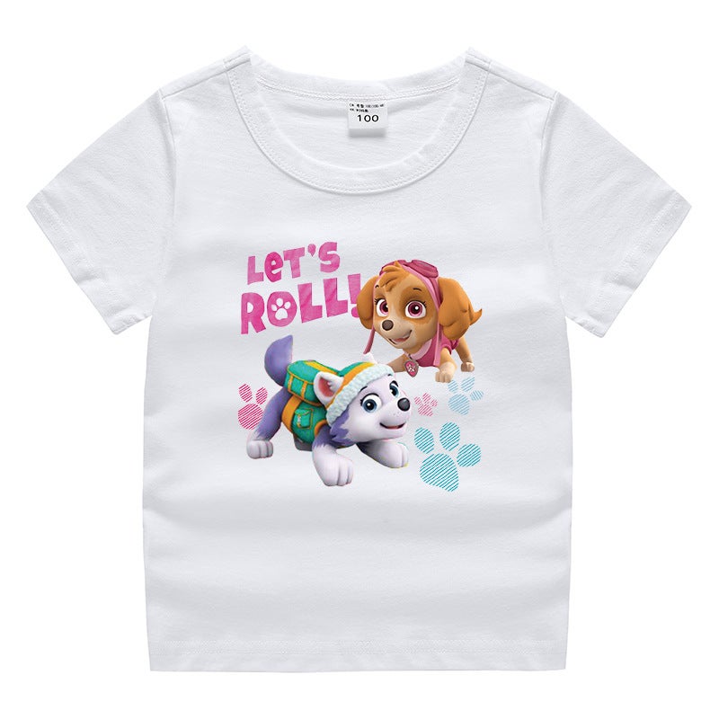 2023 New Children'S Wear Wang Wang Team Children'S Summer Short-Sleeved T-Shirt Girls' Base Shirt Baby Half-Sleeved T-Shirt Children'S Top - Image 4