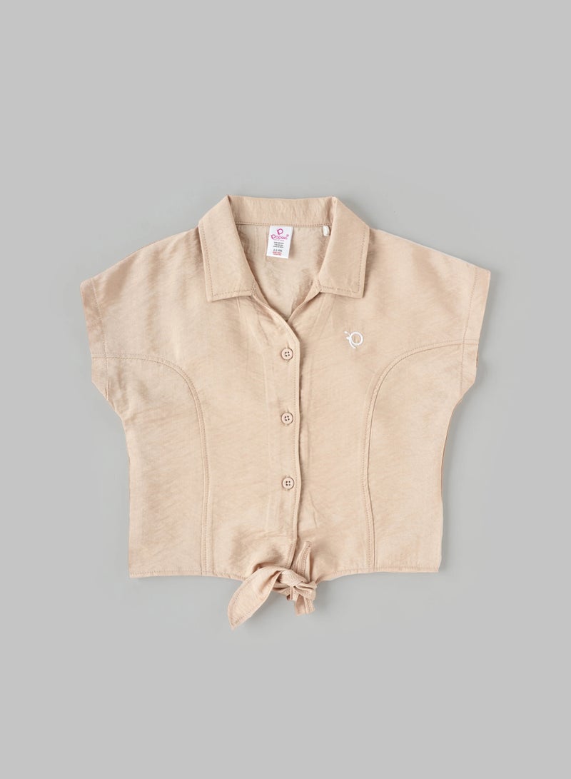 POPEES Front-Open Collared Top (1–6 Years) – Lightweight & Comfortable Baby Girl Wear - Image 1