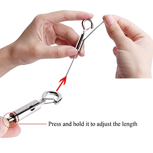 ZKSM Picture Hanging Rope Wire 2 Packs Stainless Steel Wire with Loop and Hook 1.5 mmx2 m Heavy Duty Frame Hanger Rope for Light Lamp Hardware, Supports up to 30 KG - Image 2