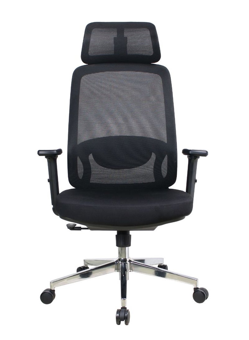 MAF furniture MAF Office Desk Chair, Ergonomic Computer Office Chair with Adjustable Headrest and Lumbar Support,High Back Executive Swivel Chair Black  - Image 1