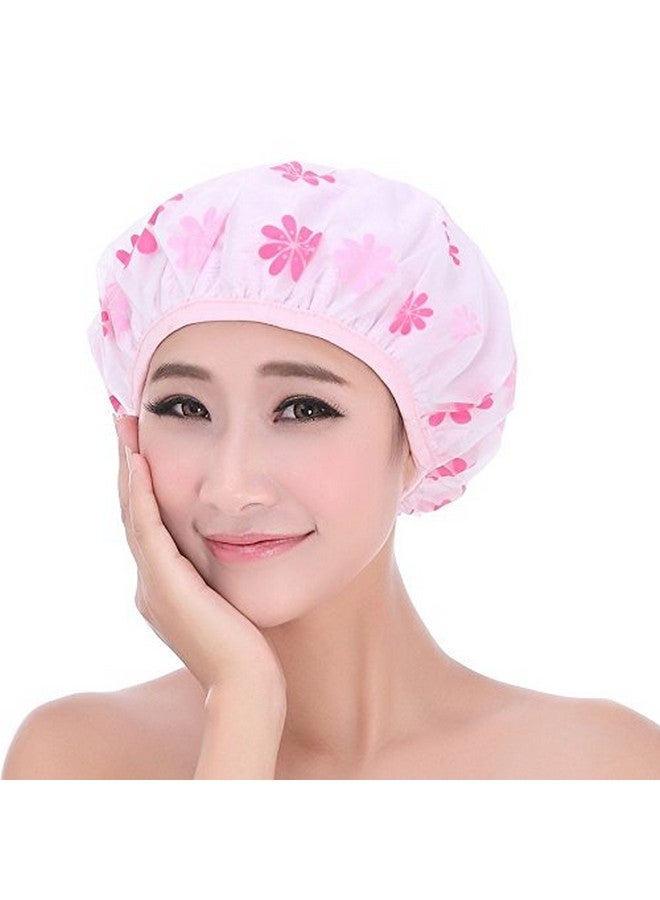 MURTISIDDH 3 Pcs Women Ladies' Waterproof Swimming Cap Bathing Cap Designer Travel Temporary Shower Caps Elastic Band Plastic Cap Hats - Image 1