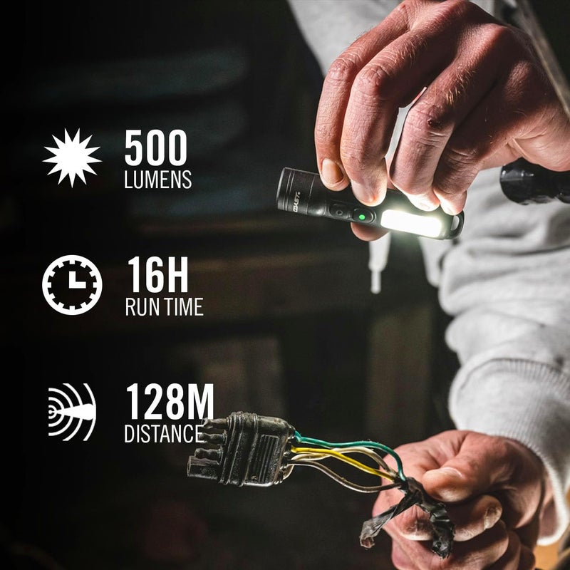 Coast KL30R 500 Lumen Rechargeable LED Pocket Flashlight with UV Light - Image 2