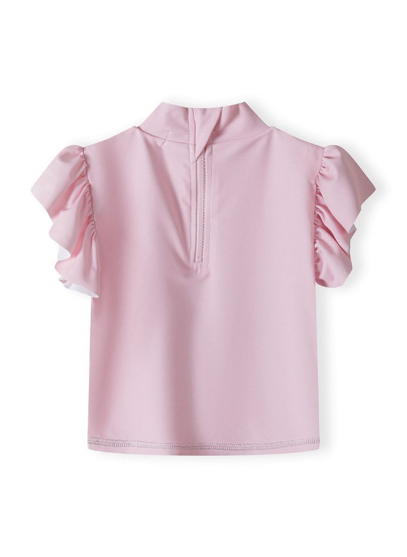 MINOTI 2-Piece Girls' Swim Set with Short Sleeve Top and Biker Shorts - Image 5