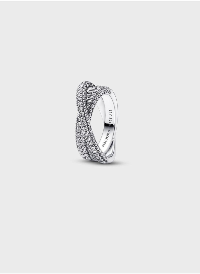 PANDORA Pandora Timeless Pavé Crossover Dual Band Ring  - Image 1