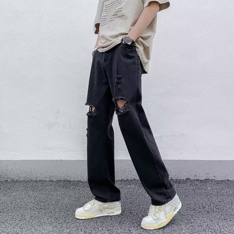 Unisex Classic Denim Jeans Loose Fit Daily Outdoor Wear - Image 5