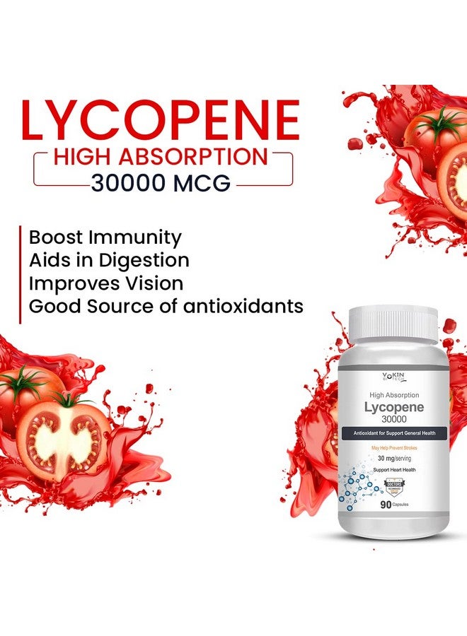 Vokin Biotech Lycopene 30mg, Support Heart health 90 Capsules - Image 5