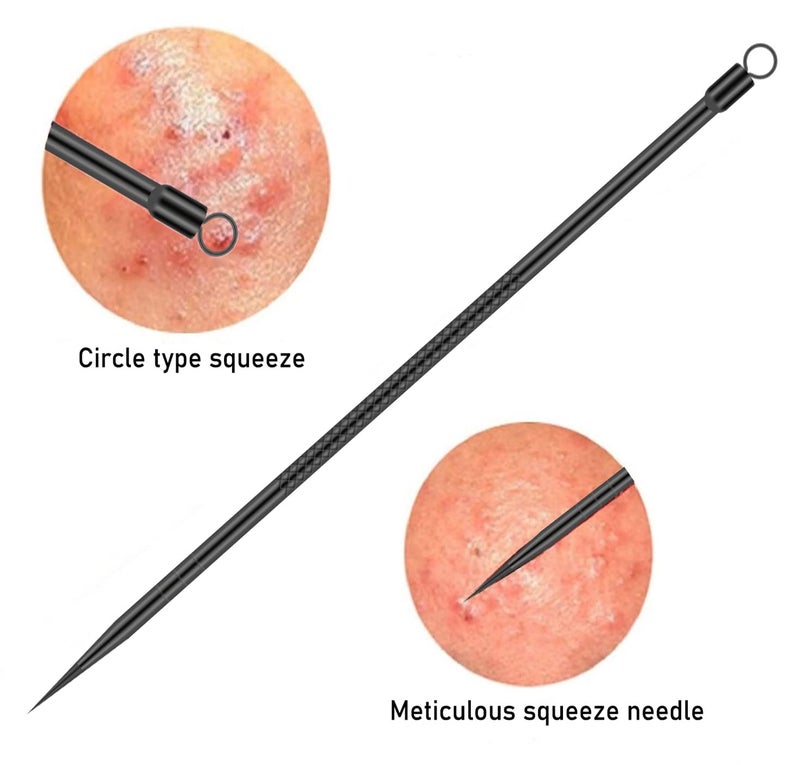 TULOBI Blackhead Remover Pimple Popper Tool Kit 4 Pcs Acne Comedone Zit Blackhead Extractor Tool for Nose Face,Stainless Steel Whitehead Popping Removal Tool Set - Image 4