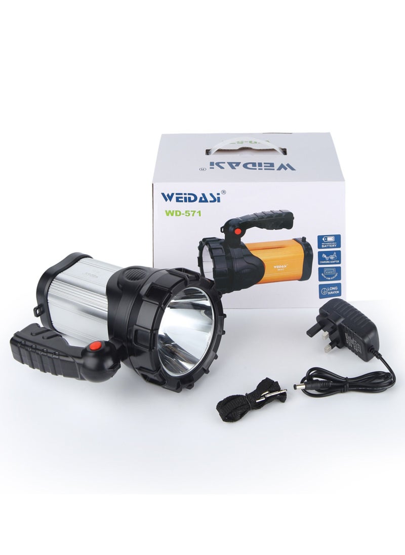WEIDASI Portable Mountaineering Patrol Rechargeable Searchlight Portable Flashlight 10W LED Light Source  - Image 2