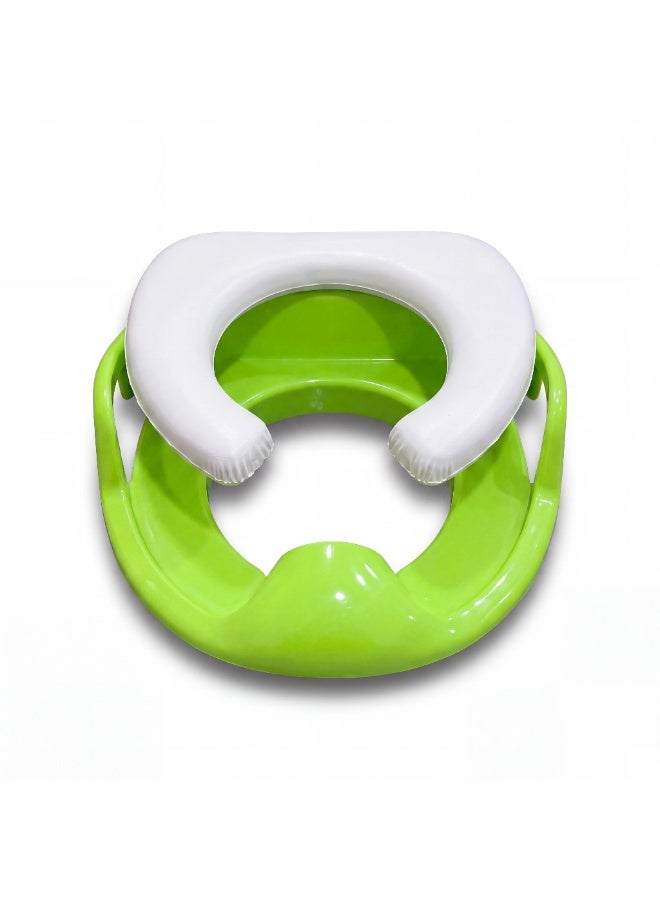 Premium Potty Training Seat for Toddlers with Handles & Splash Guard - Secure Baby Toilet Trainer Ring -  Soft Paded - Image 4