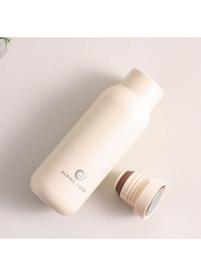 DANUBE HOME Alpine Aqua Water Bottle Stainless Steel Vacuum Insulated White 500ml  - Image 4