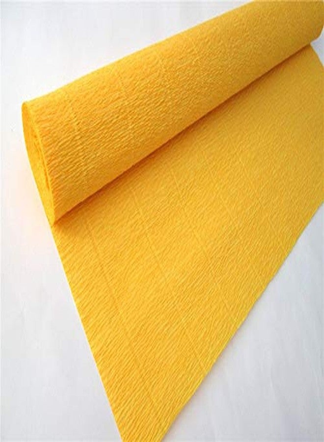 3A Featuretail Premium Crepe Paper Rolls - 8ft Length/20in Width (6pcs, Color - Bright Yellow) Yellow - Image 1