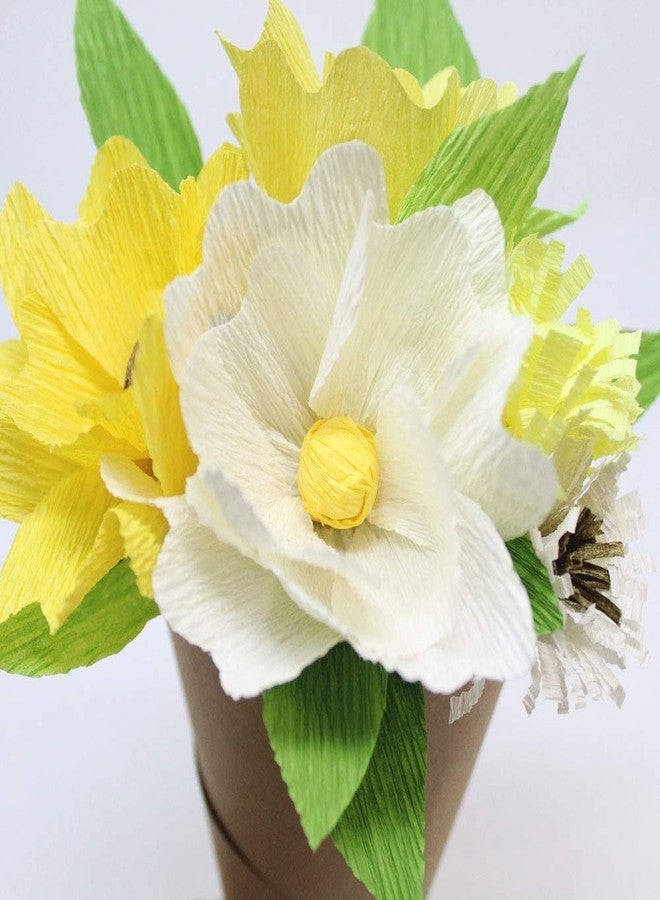 3A Featuretail Premium Crepe Paper Rolls - 8ft Length/20in Width (6pcs, Color - Bright Yellow) Yellow - Image 2