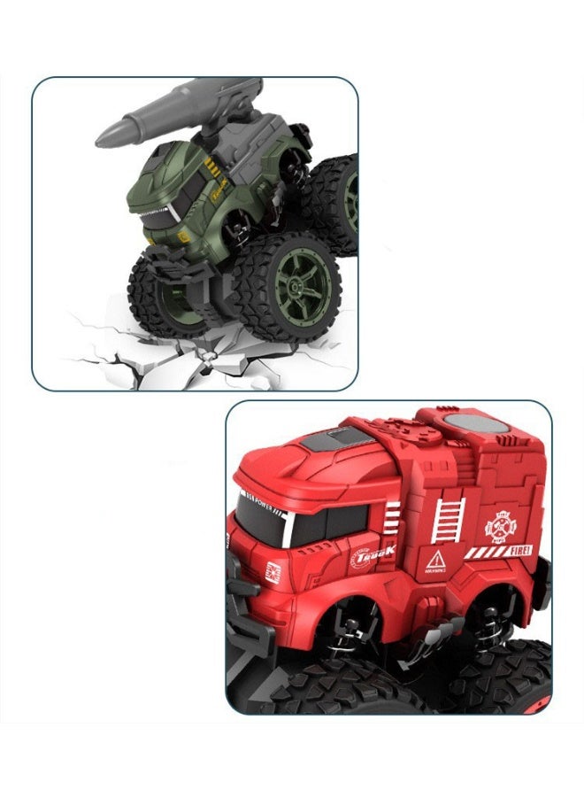 HALAMODO 【4PCS Military Pull-Back Vehicles Set】Kids Inertia Military Toy Cars | Missile Launcher Truck/Two Rocket Launcher Trucks/Anti-Aircraft Vehicle Simulation Models | Military Theme Toys For Boys & Girls Aged 3+ | Durable & Safe ABS Material | Front-Wheel Drive Rear-Wheel Slide Inertia System | Smooth & Rounded Edges | Movable Joints For More Fun | Develop Cognitive Ability + Hands-On Skill + Social Skill | Battery-Free Eco-Friendly Design | Perfect For Military Fans Collection - Image 4