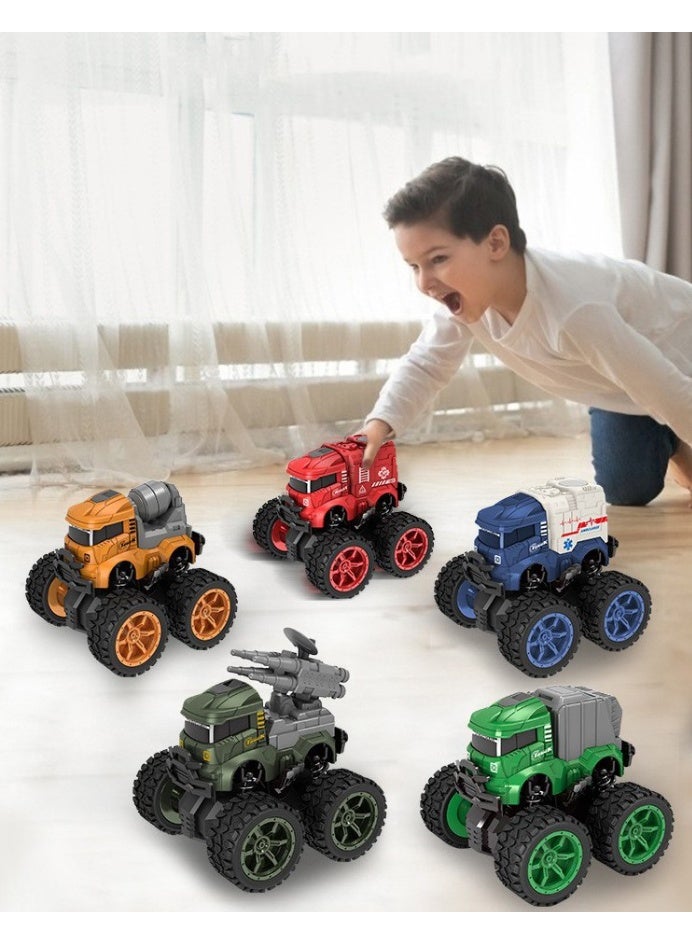 HALAMODO 【4PCS Military Pull-Back Vehicles Set】Kids Inertia Military Toy Cars | Missile Launcher Truck/Two Rocket Launcher Trucks/Anti-Aircraft Vehicle Simulation Models | Military Theme Toys For Boys & Girls Aged 3+ | Durable & Safe ABS Material | Front-Wheel Drive Rear-Wheel Slide Inertia System | Smooth & Rounded Edges | Movable Joints For More Fun | Develop Cognitive Ability + Hands-On Skill + Social Skill | Battery-Free Eco-Friendly Design | Perfect For Military Fans Collection - Image 5