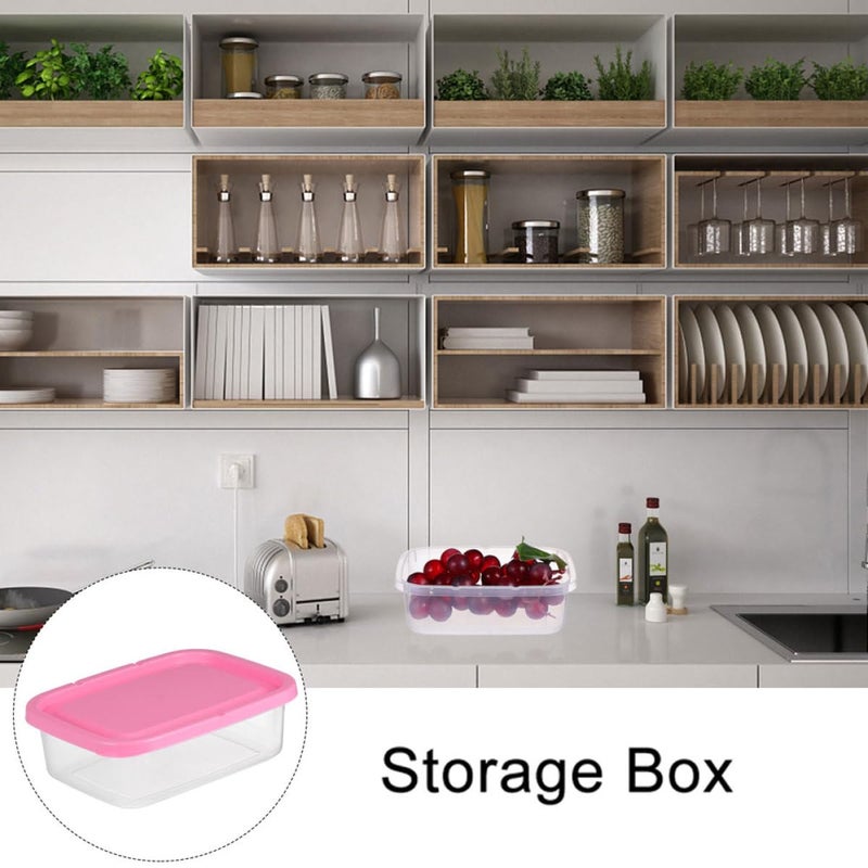 Pink 6Pcs 650ml Airtight Leakproof Food Storage Containers for Fridge Meal Prep - Image 4