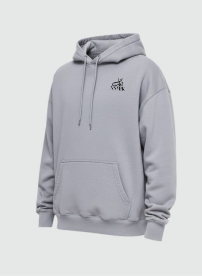  نسمعك سويت شيرت فضفاض مريح مع شعار مطروز - Image 3