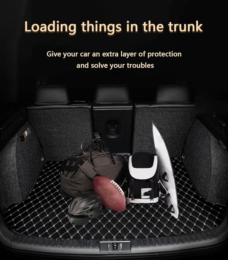 Mercedes Benz S Class All Weather Cargo Mat Anti Slip Trunk Liner Black Beige - Image 5