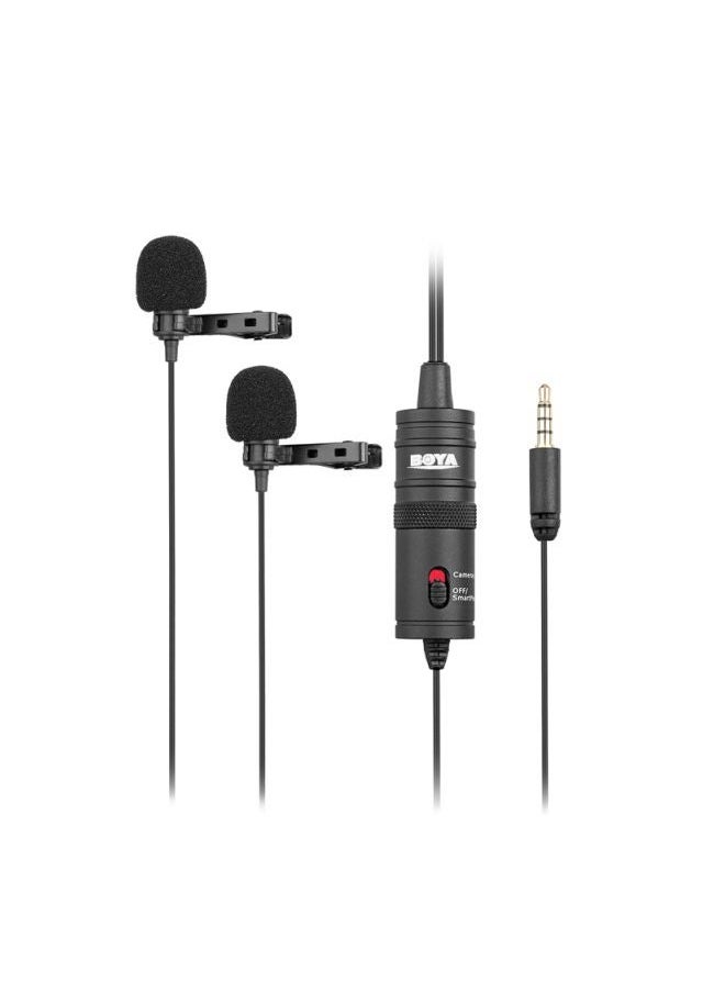 BOYA Dual Omnidirectional Lavalier Microphone D57071 Black - Image 1