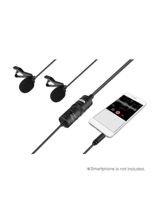BOYA Dual Omnidirectional Lavalier Microphone D57071 Black - Image 2