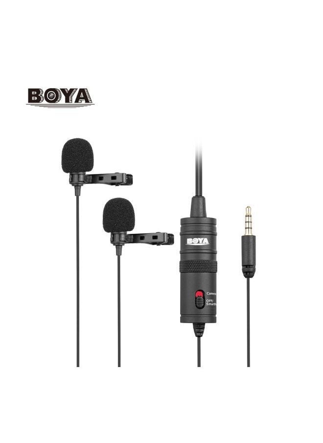 BOYA Dual Omnidirectional Lavalier Microphone D57071 Black - Image 3
