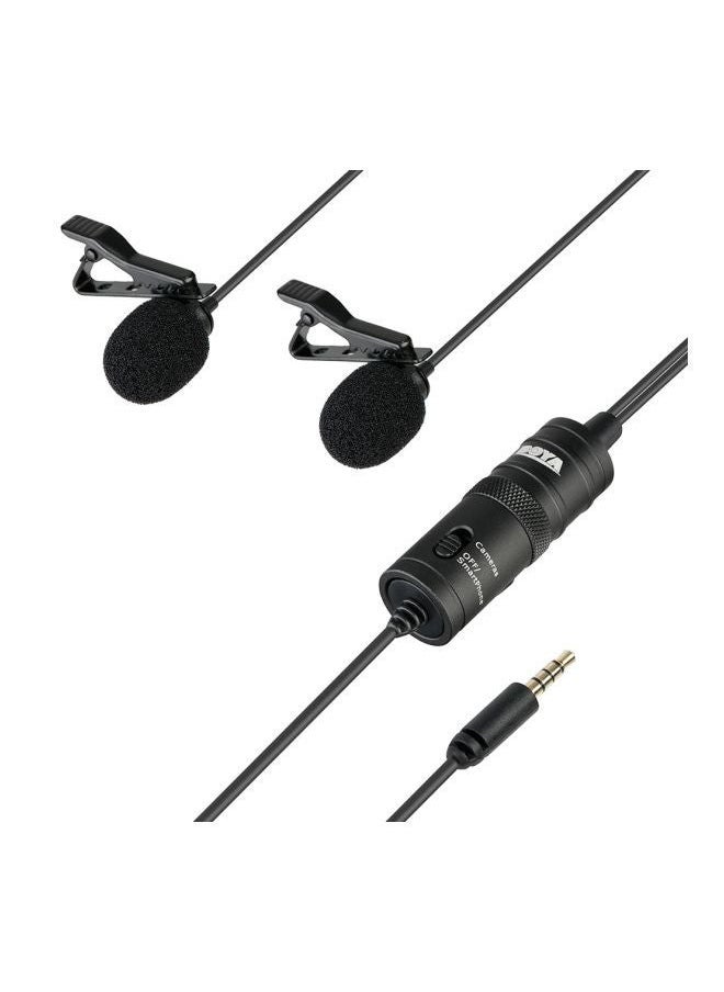 BOYA Dual Omnidirectional Lavalier Microphone D57071 Black - Image 5