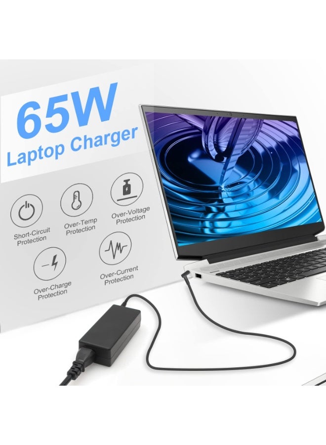 شاحن لابتوب احترافي بقوة 65 واط - محول طاقة 19.5 فولت 3.33 أمبير متوافق مع سلاسل EliteBook وProBook وPavilion - أداء شحن سريع وآمن - Image 5