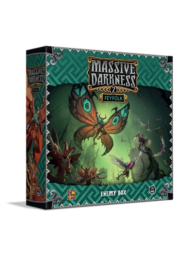 Cmon Massive Darkness 2 Feyfolk Enemy Box Expansion ; Tabletop Miniatures Game ; Cooperative Strategy Game For Adults And Teens ; Ages 14+ ; 16 Players ; Average Playtime 60 Minutes ; Made By Cmon