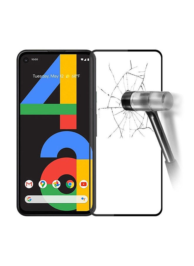 نيبمينينت قطعتان من لاصقة حماية سوبر شيلدز للشاشة الزجاج المقوى 3D لهاتف جوجل بيكسل 4A 5G (مقاس 6.2 بوصة) شفاف/ أسود  - Image 2