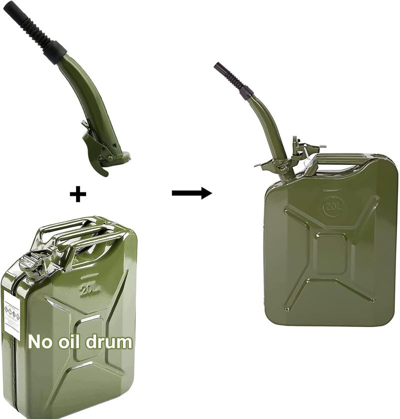 Jadeshay Jerry Can Spout with Hose Compatible with All NonCARB NATO Style Jerry Cans LeakProof Design Easy Pouring - Image 5