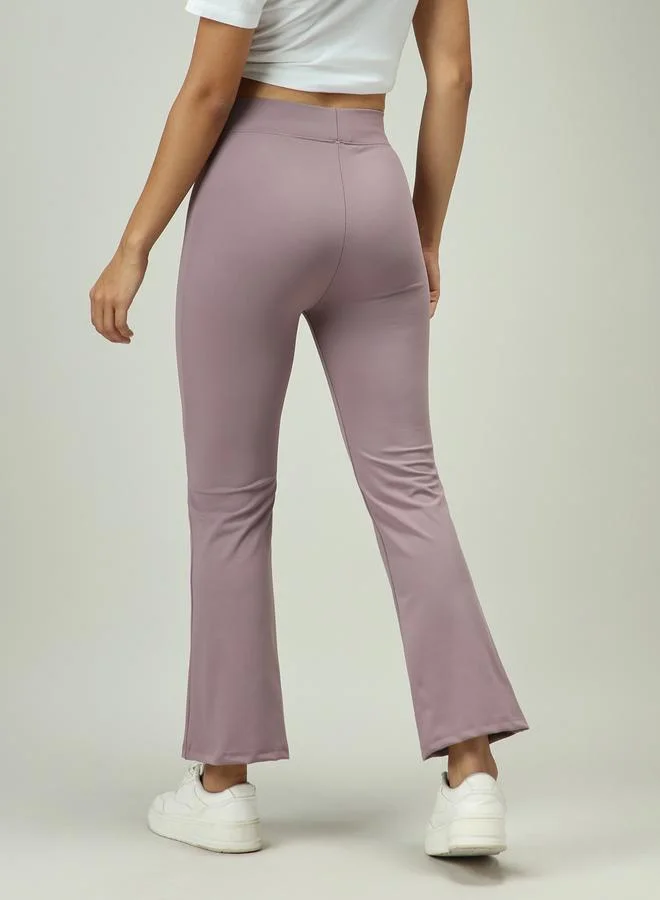 Outzidr  Purple Fitted Flared Leggings for Women | Best Price UAE