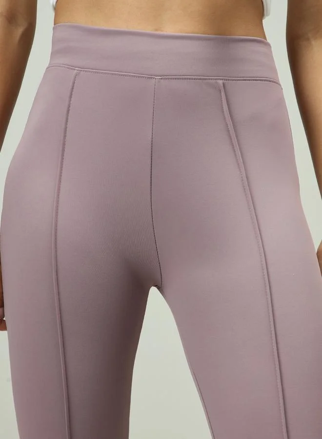 Outzidr  Purple Fitted Flared Leggings for Women | Best Price UAE