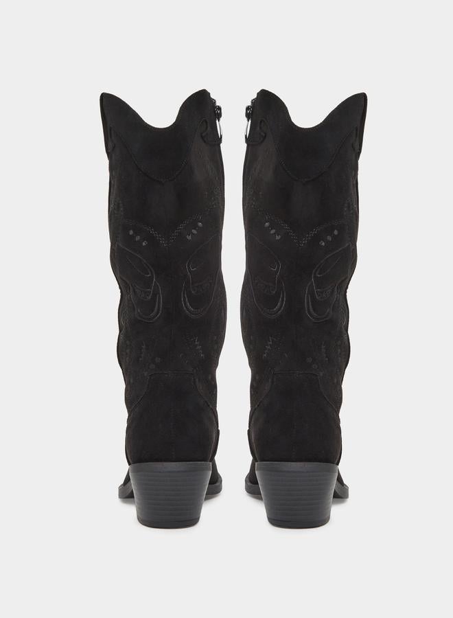 ستايلي بوت بتصميم غربي يصل للكاحل - Image 5