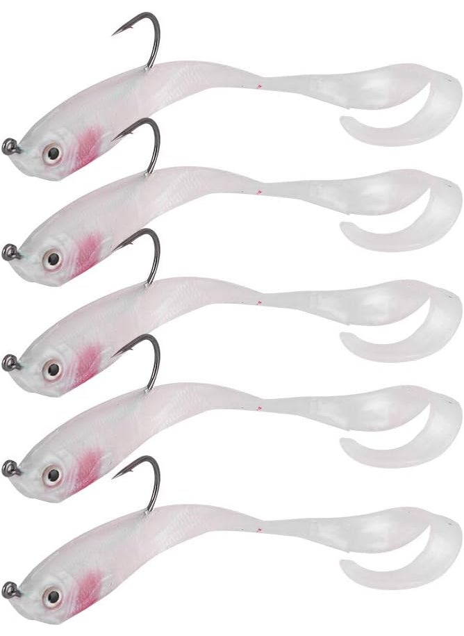 Fydun 5PCS Fish Lures Bait Soft Seabass Fishing Soft Jigging LuresBerkley Artificial Fake bass LuresSilicone Lure Tackle with Hook SO050 4  - Image 2