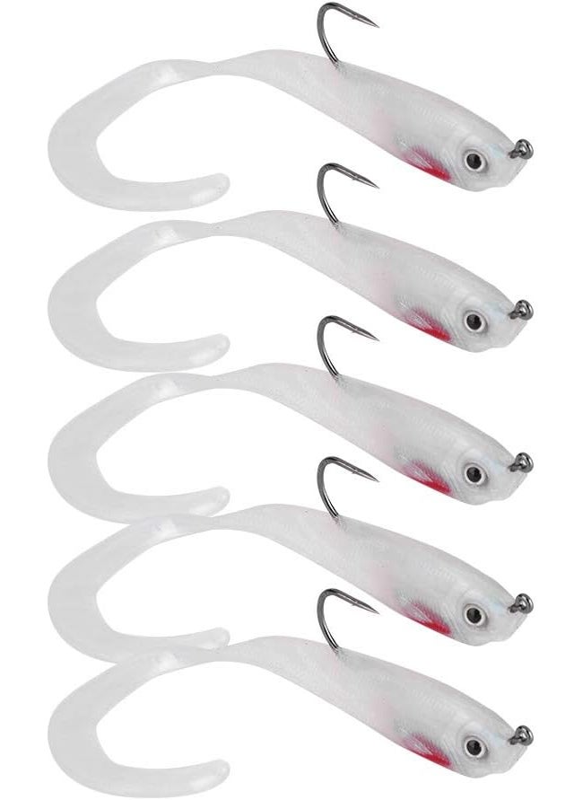 Fydun 5PCS Fish Lures Bait Soft Seabass Fishing Soft Jigging LuresBerkley Artificial Fake bass LuresSilicone Lure Tackle with Hook SO050 4  - Image 1