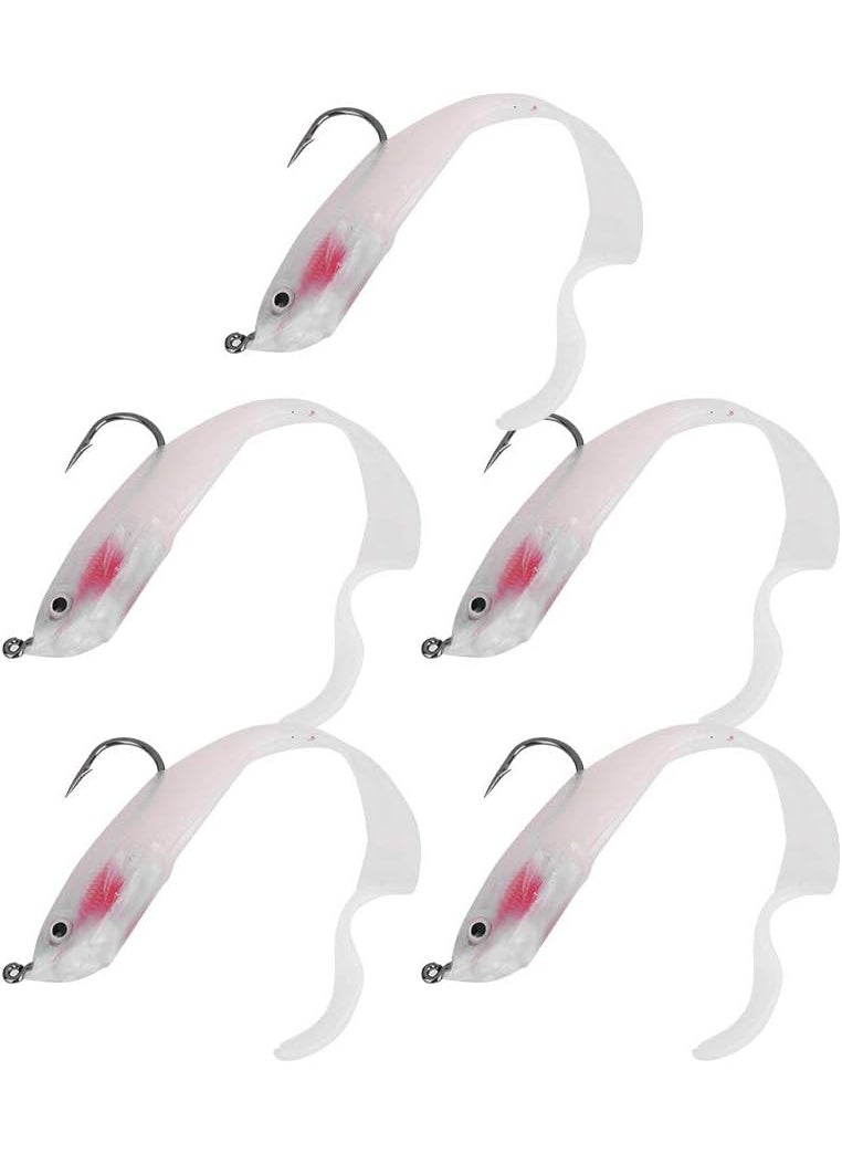 Fydun 5PCS Fish Lures Bait Soft Seabass Fishing Soft Jigging LuresBerkley Artificial Fake bass LuresSilicone Lure Tackle with Hook SO050 4  - Image 3