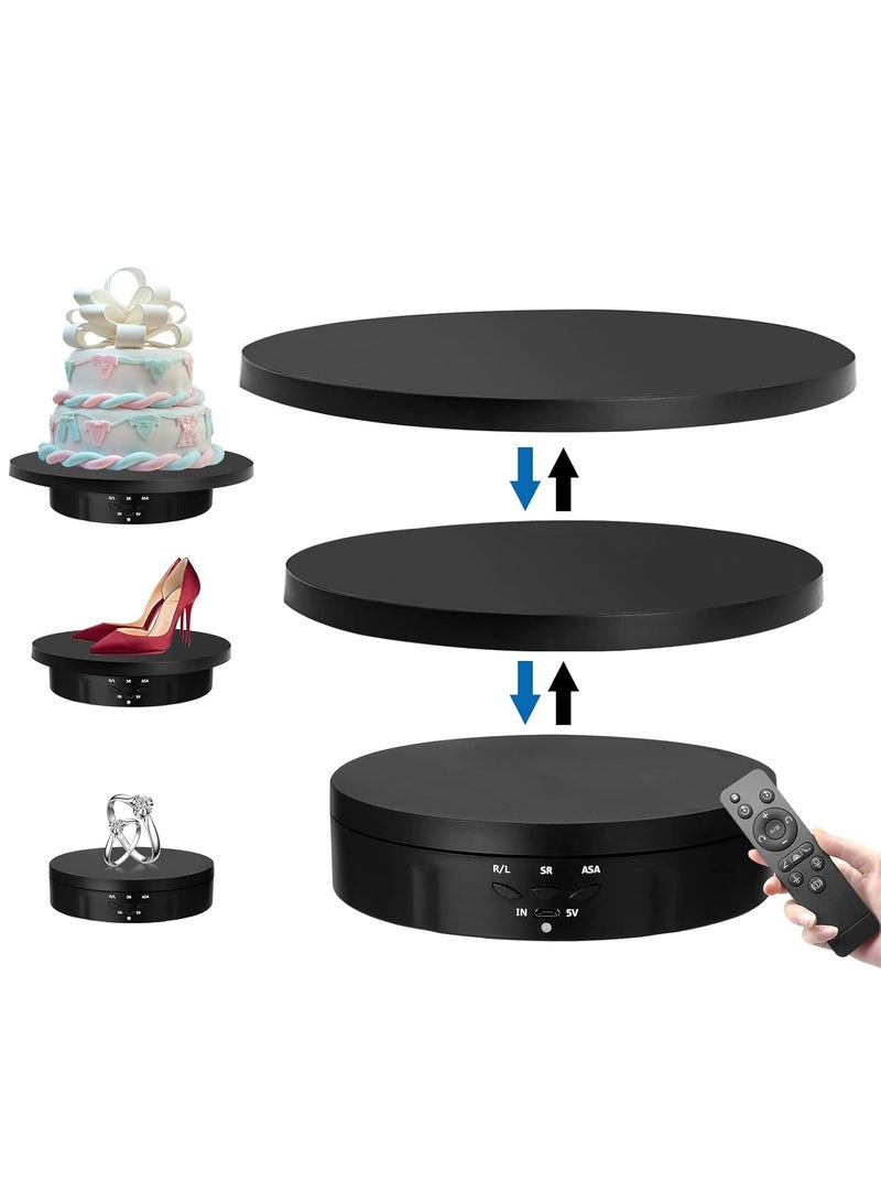 شو وو منصة عرض كهربائية 3 في 1، حامل عرض دوار 360 درجة، منصة عرض آلية مع جهاز تحكم عن بعد للتصوير الفوتوغرافي، عرض المنتجات، المجوهرات، الساعات، النماذج ثلاثية الأبعاد، المقتنيات - Image 1