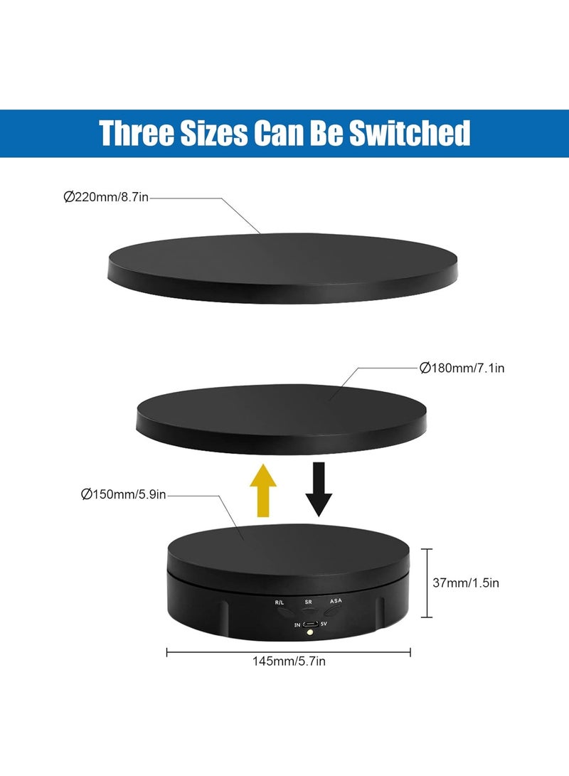 شو وو منصة عرض كهربائية 3 في 1، حامل عرض دوار 360 درجة، منصة عرض آلية مع جهاز تحكم عن بعد للتصوير الفوتوغرافي، عرض المنتجات، المجوهرات، الساعات، النماذج ثلاثية الأبعاد، المقتنيات - Image 3