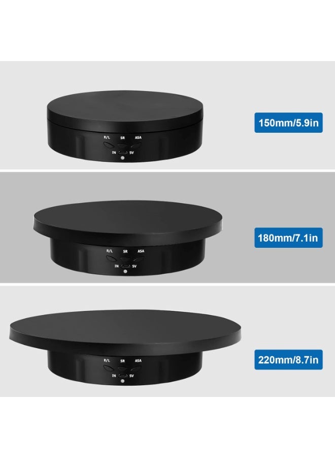 شو وو منصة عرض كهربائية 3 في 1، حامل عرض دوار 360 درجة، منصة عرض آلية مع جهاز تحكم عن بعد للتصوير الفوتوغرافي، عرض المنتجات، المجوهرات، الساعات، النماذج ثلاثية الأبعاد، المقتنيات - Image 2