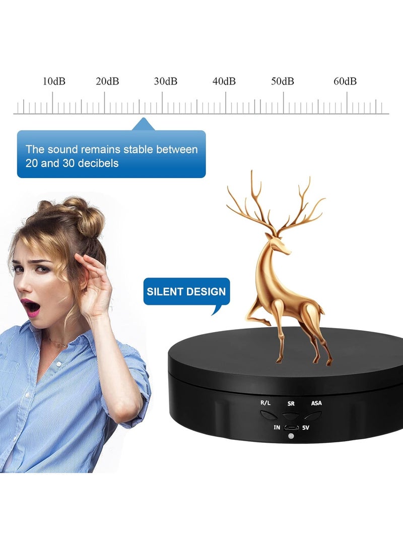 شو وو منصة عرض كهربائية 3 في 1، حامل عرض دوار 360 درجة، منصة عرض آلية مع جهاز تحكم عن بعد للتصوير الفوتوغرافي، عرض المنتجات، المجوهرات، الساعات، النماذج ثلاثية الأبعاد، المقتنيات - Image 4